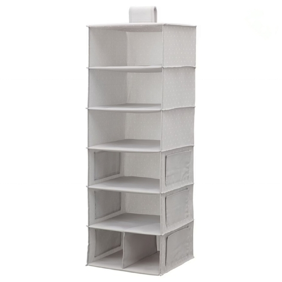 Ikea Bladdrare Hanging clothing storage with 7 compartments gray patterned - Picture 9 of 9